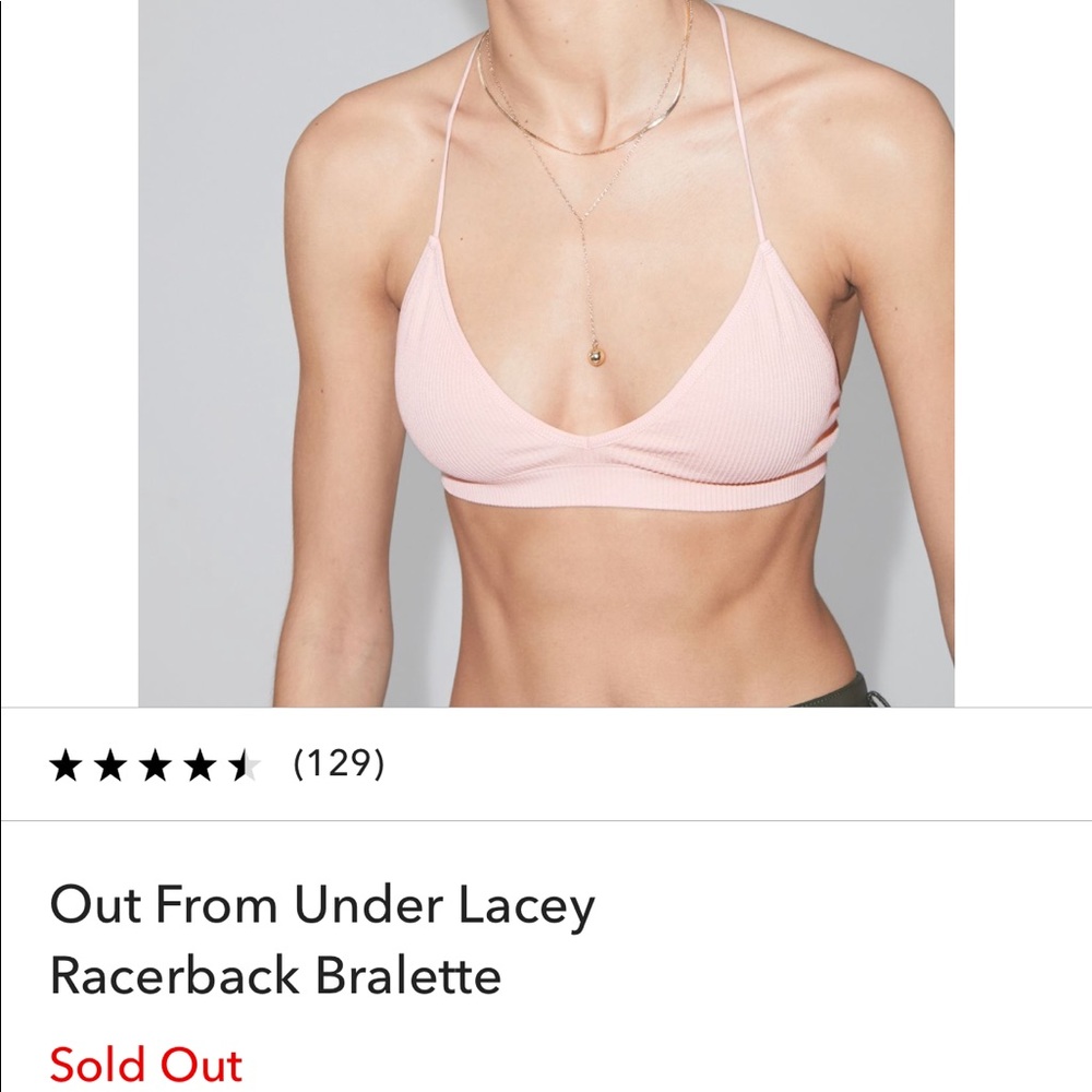 Out From Under Lacey Racerback Bralette size S NWT